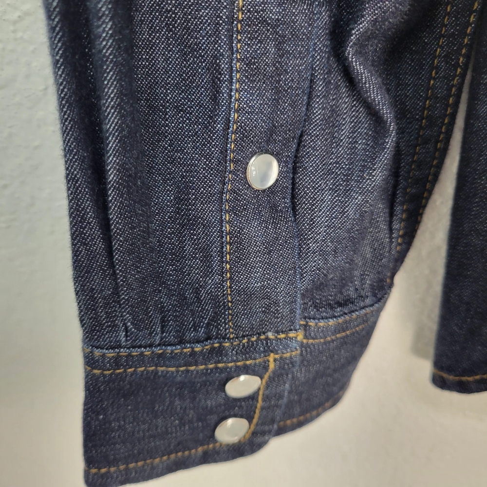 J Crew Jules western shirt in denim CN488 Size 12 **Flaw NWT - Picture 12 of 12